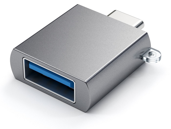 Переходник Satechi Type-C USB Adapter ST-TCUAM USB-C to USB 3.0, серый цена и фото