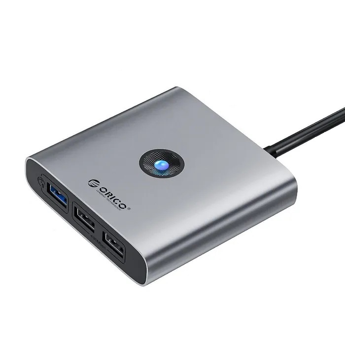 

Док-станция Orico FAX3-5P 5-в-1, вход USB-C, выход 1*USB-A, 5 Гбит/с, 2*USB-A, 480 Мбит/с, 1*PD 60 Вт, 1*HDMI 4K/30 Гц, серая, FAX3-5P