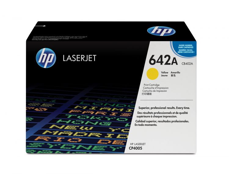 

Картридж HP 642A CB402A для принтера Color LaserJet CP4005 жёлтый ( 7500 страниц), 642A