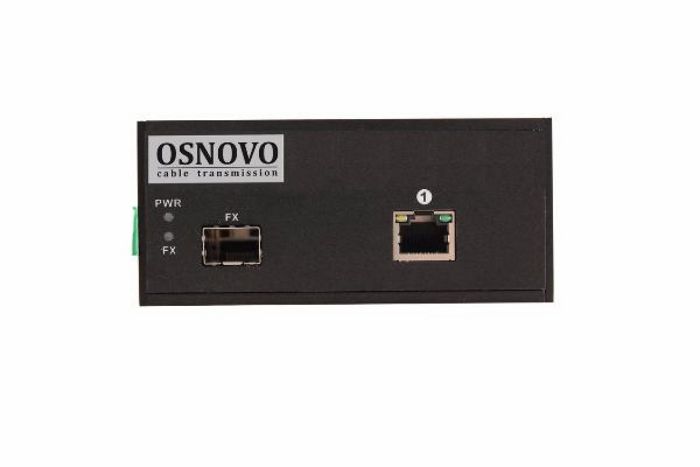 Конвертер OSNOVO OMC-1000-11X Gigabit Ethernet 1xRJ45, 1xSFP, 1 x GE (10/100/1000Base-T), 1 x GE SFP (1000Base-X). В комплекте: БП DC5V(1A). Размеры (