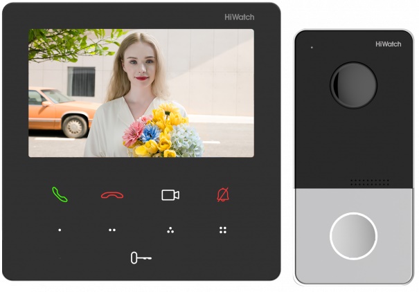 

Комплект HiWatch DS-D200IKWF IP видеодомофона (вызывная панель + монитор), DS-D200IKWF