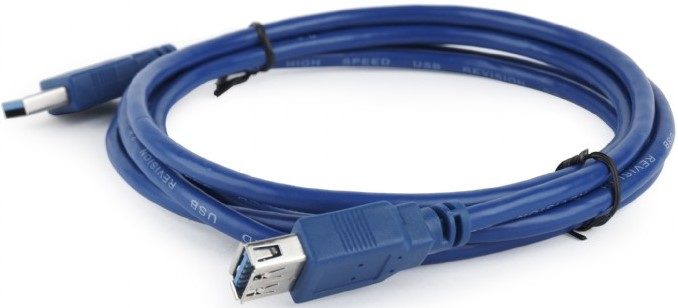 Кабель удлинительный BION BXP-CCP-USB3-AMAF-6 USB 3.0 AM/AF, 1.8m, позолоченные контакты, синий