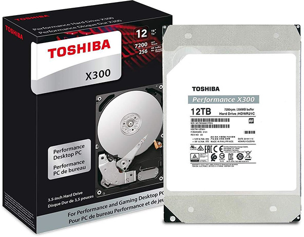 

Жесткий диск 12TB SATA 6Gb/s Toshiba (KIOXIA) HDWR21CUZSVA 3.5" X300 7200rpm 256MB Bulk, HDWR21CUZSVA