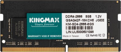 Модуль памяти SODIMM DDR4 8GB Kingmax KM-SD4-2666-8GS (УЦЕНЕННЫЙ) 2666MHz PC4-21300 CL17 260-pin 1.2В dual rank RTL, Б/У, ИЗ РЕМОНТА, гарантия магазин