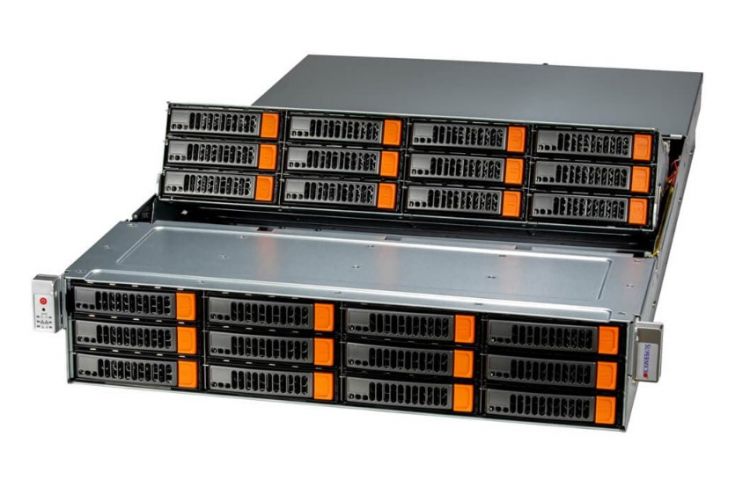 Серверная платформа 2U Supermicro SSG-620P-E1CR24H (2*LGA4189, C621A, 16*DDR4 (3200), 24* 3.5 SAS/SATA HS, 2*2.5 SATA HS, 2*2.5 NVMe HS, 2*M.2, 3*P контроллер areca arc 1330 4i4x pcie 3 0 x8 lp sas sata 12g hba 8port 1 int sff8643 1 ext sff8644 rtl