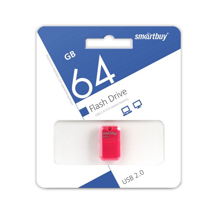 

Накопитель USB 2.0 64GB SmartBuy SB64GBAP Art розовый, SB64GBAP