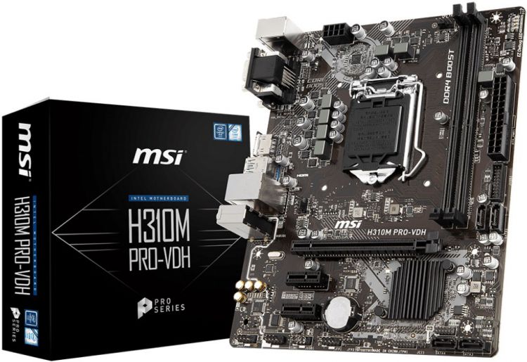 

Материнская плата mATX MSI H310M PRO-VDH (LGA1151v2,H310,2*DDR4(2666),4*SATA 6G,3*PCI-E,7.1CH,GLan,2*USB 3.1,D-Sub/DVI/HDMI) RTL, H310M PRO-VDH