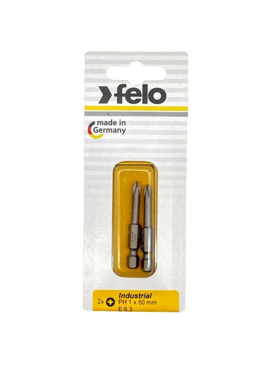 

Бита Felo 03201536 крестовая серия Industrial E6,3 PH 1X50, 2 шт в блистере, 03201536