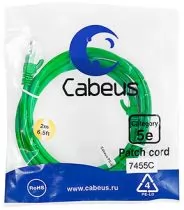 Cabeus PC-UTP-RJ45-Cat.5e-2m-GN