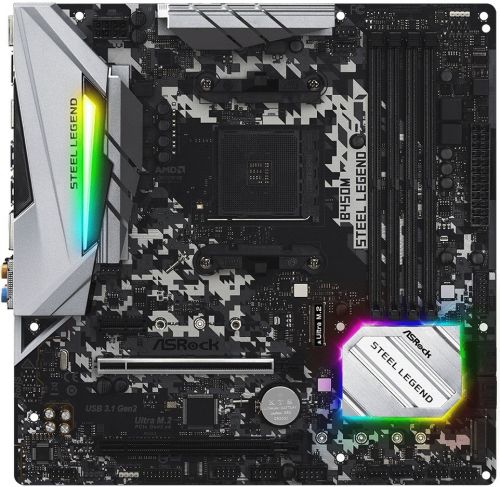 Материнская плата mATX ASRock B450M STEEL LEGEND