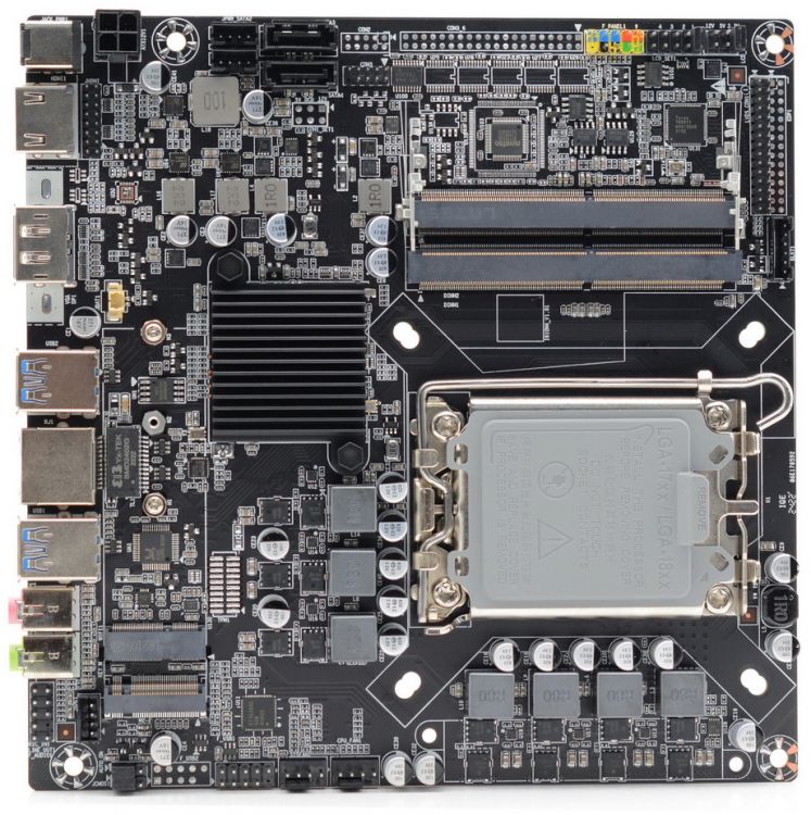 Материнская плата mini-ITX Afox AFH610-MI (LGA1700, H610, 2*DDR4 (3800), 2*SATA 6G, M.2, Glan, HDMI, DP, 4*USB 3.0) жесткий диск hp 2tb 6g sas 7 2k rpm lff dp midline mb2000fbzpn
