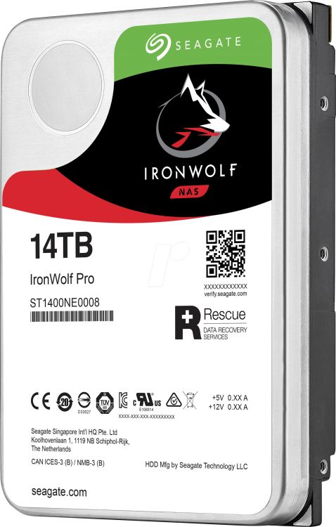 

Жесткий диск 14TB SATA 6Gb/s Seagate ST14000NE0008 3.5" Ironwolf Pro 7200rpm 256MB, ST14000NE0008