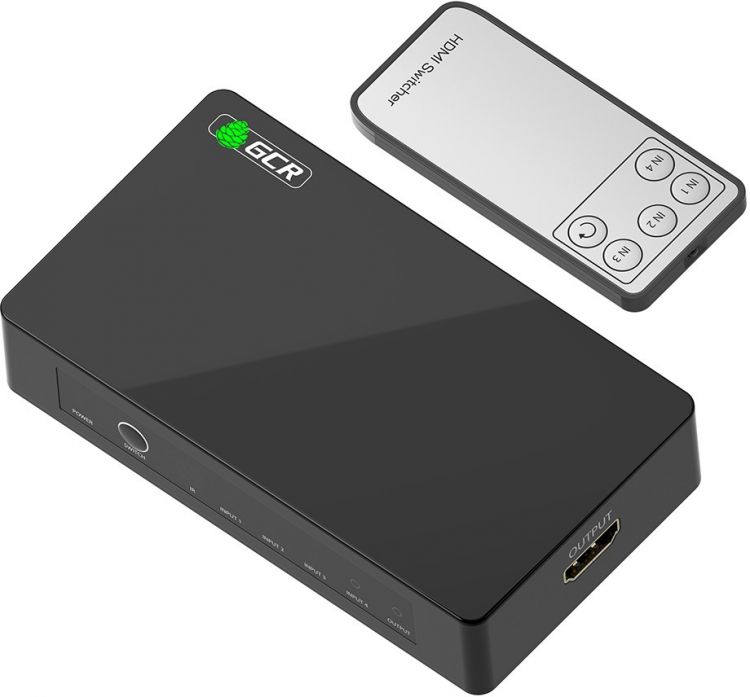 

Переключатель Greenconnect GCR-54674 HDMI 2.0, 4 устройства к 1 монитору, 4K60Hz 4:4:4, HDCP 2.2, GCR-54674