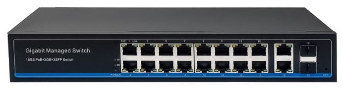 

Коммутатор управляемый NST NS-SW-16G4G-PL L2 PoE Gigabit Ethernet на 16 RJ45 PoE + 2 x RJ45 + 2 GE SFP портов. Порты: 16 x GE (10/100/1000 Base-T) с п, NS-SW-16G4G-PL