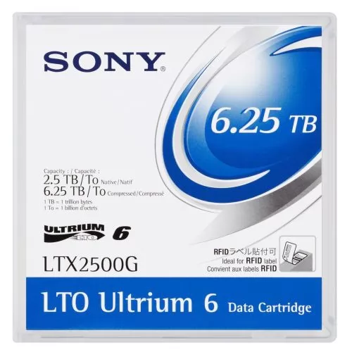 Sony Ultrium LTO6, 6,25TB (3 Tb native), bar code label