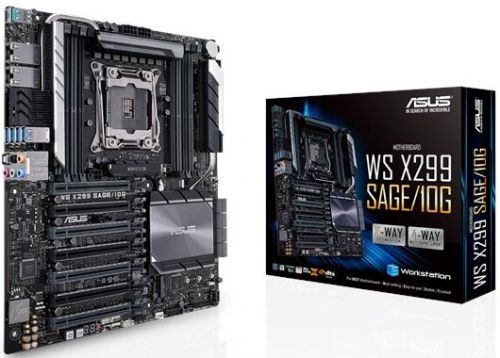 Материнская плата SSI CEB ASUS WS X299 SAGE/10G (LGA2066,X299,8*DDR4(4200),8*SATA 6G RAID,2*M.2,7*PC