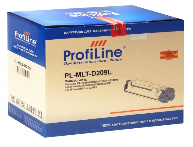 

Картридж ProfiLine PL-MLT-D209L для принтеров Samsung ML-2853ND/2855ND/SCX-4824HN/4824FNK/4824FHNK/4825FN/4826FN/4828FN/4828FNK/4828HN 5000 копий Prof, PL-MLT-D209L