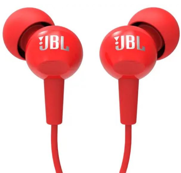 

Гарнитура JBL C100si красные (jack 3.5 мм, 9 мм) (538215), C100si