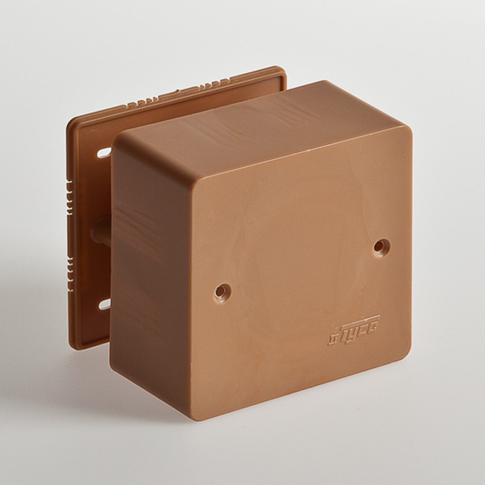 Коробка распределительная TYCO 65015К наружная (для открытого монтажа) 85х85х42, IP42, универсальная, для кабель-канала, коричневая