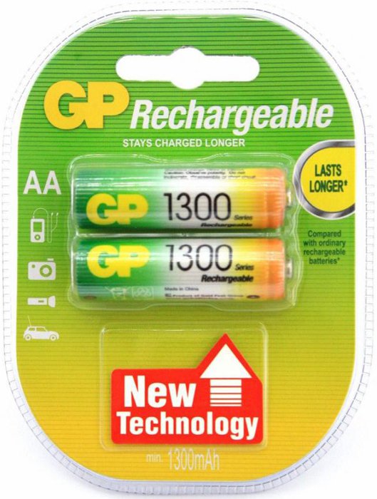 Аккумулятор GP 130AAHC 1.2V, 1300mAh, 2шт, size AA