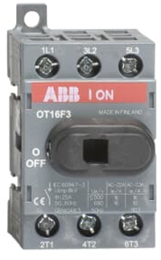 

Выключатель ABB 1SCA104811R1001 разъединитель 3Р 16А OT16F3, 1SCA104811R1001