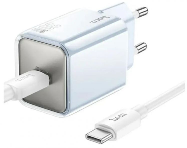 

Зарядное устройство сетевое Hoco N47 Glorious PD30W 35363 30W 3A (PD) USB Type-C универсальное белый, N47 Glorious