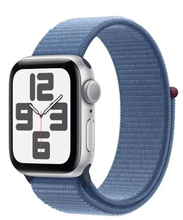 

Часы Apple Watch SE (2nd Gen 2023) 44mm Silver Aluminium Case with Winter Blue Sport Loop (MREF3LL/A), Watch SE (2nd Gen 2023) 44mm