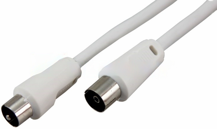 

Кабель Rexant 18-0004 TV PLUG - TV JACK, 3м, белый, 18-0004