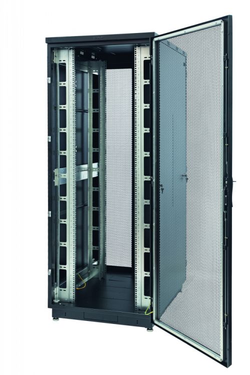 

Шкаф напольный 19", 42U Eurolan 60F-42-88-34BL Racknet S3000 800 × 800, передняя дверь перфорированная одностворчатая, задняя дверь перфорированная дв, 60F-42-88-34BL