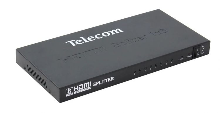 

Разветвитель HDMI Telecom TTS5030 каскадируемый, 1.4v+3D, на 8 монитора, TTS5030