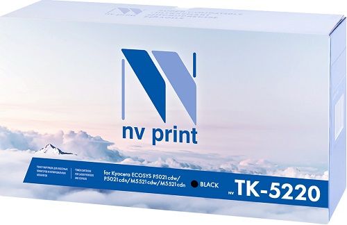 Картридж NVP NV-TK5220Bk для Kyocera ECOSYS P5021cdw/P5021cdn/M5521cdw/M5521cdn, 1200k, черный