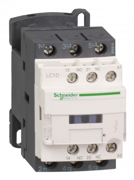 

Контактор Schneider Electric LC1D09M7 Contactors D Telemecanique 3Р 380В, 9A, 3НО сил.конт. 1НО+1НЗ доп.конт. катушка 220В АС, LC1D09M7