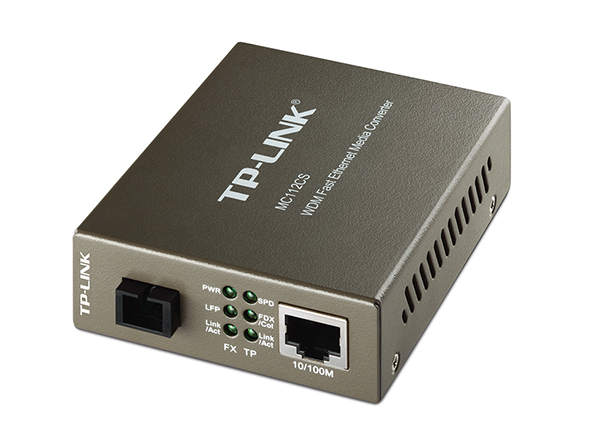 

Медиа-конвертер TP-LINK MC112CS 1xUTP 10/100, 1xSC, SM, Tx:1310nm, Rx:1550nm, 20km, MC112CS