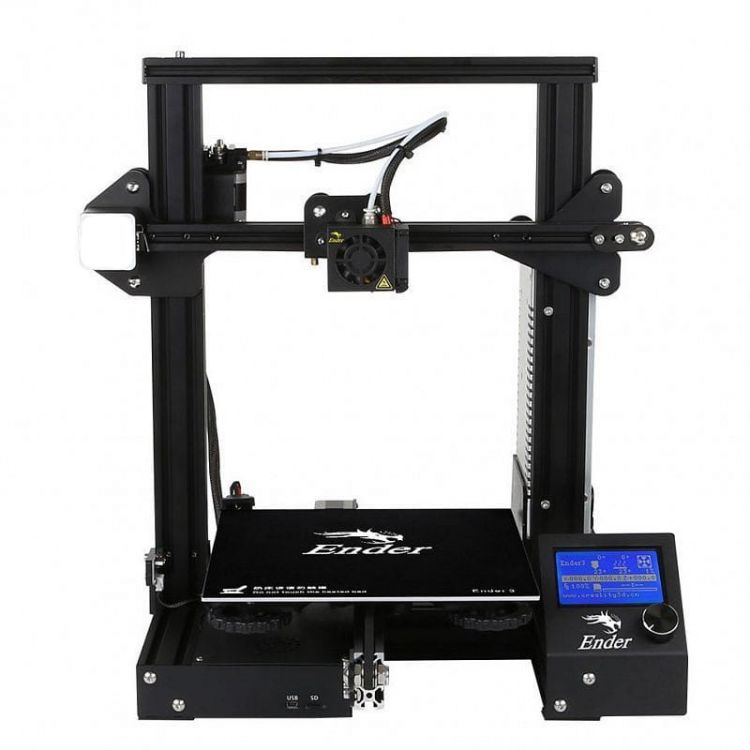 3D принтер Creality Ender-3 размер печати 220x220x250mm (набор для сборки) запчасти для 3d принтера 235 235 3 0 мм черный mk3 24 в 220 вт новейшая алюминиевая подогреваемая кровать для 3d принтера creality ender 3 3s