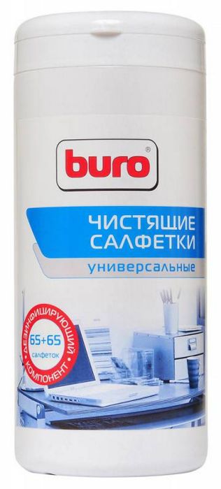 

Туба Buro BU-Tmix с чистящими салфетками, универсальные, 65 влажных и 65 сухих, BU-Tmix