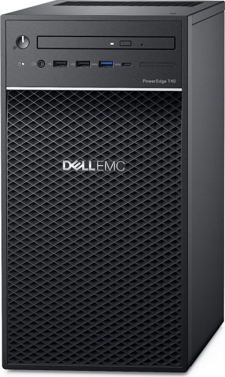 Сервер Dell PowerEdge T40 210-ASHD-9 1xE-2224G 1x8Gb x3 1x1Tb 7.2K 3.5 SATA RW w/o OS сервер dell poweredge r640 per640ru1 4