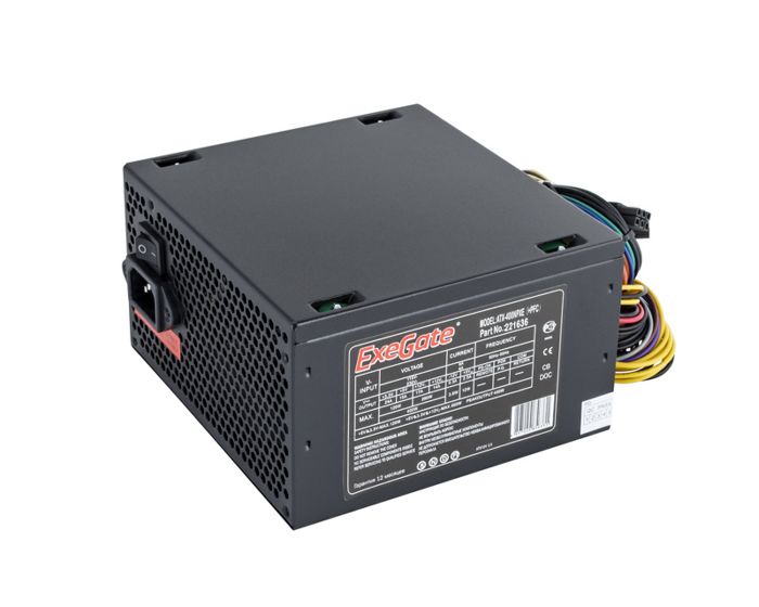 

Блок питания ATX Exegate 400NPXE 400W, 120mm fan, 400NPXE