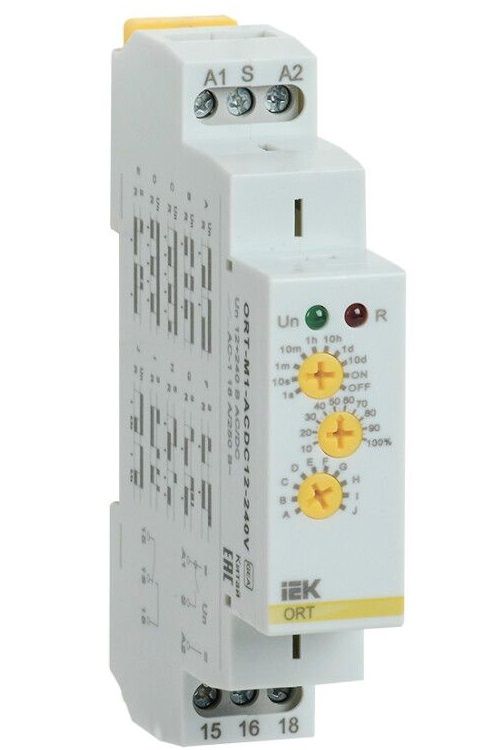 

Реле времени IEK ORT-M1-ACDC12-240V ORT многофункциональное 1 контакт 12-240В AC/DC, ORT-M1-ACDC12-240V