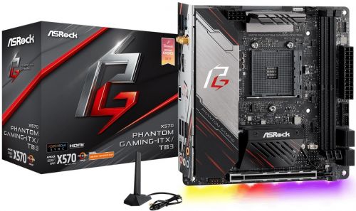 Материнская плата mini-ITX ASRock X570 PHANTOM GAMING-ITX/TB3 (AM4,AMD X570,2*DDR4(4533),4*SATA 6G R