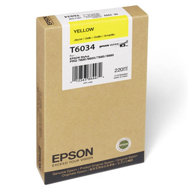 

Картридж Epson C13T603400 для принтера Stylus Pro 7800/9800/7880/9880 жёлтый, C13T603400