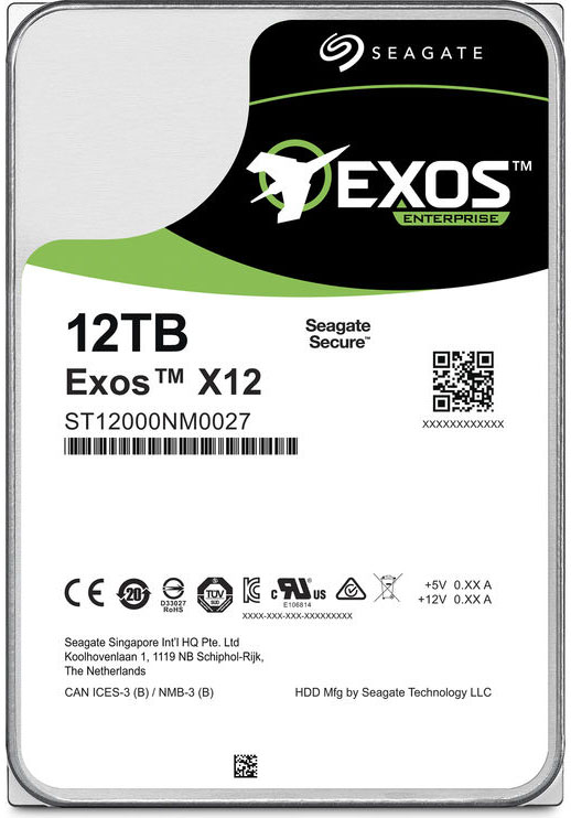 Жесткий диск 12TB SAS 12Gb/s Seagate ST12000NM0027 3.5" Enterprise Capacity 7200rpm 256MB NCQ Bulk