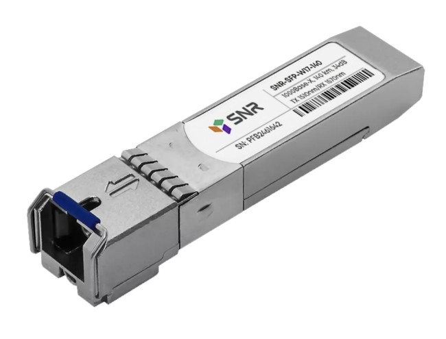 

Модуль SFP SNR SNR-SFP-W17-140 WDM, дальность до 140км (34dB), 1510/1570нм, SNR-SFP-W17-140