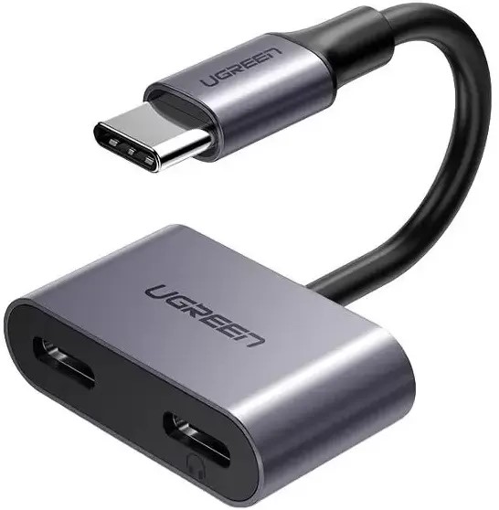 

Сплиттер UGREEN CM232 60165 USB-C One-Two, серый, CM232