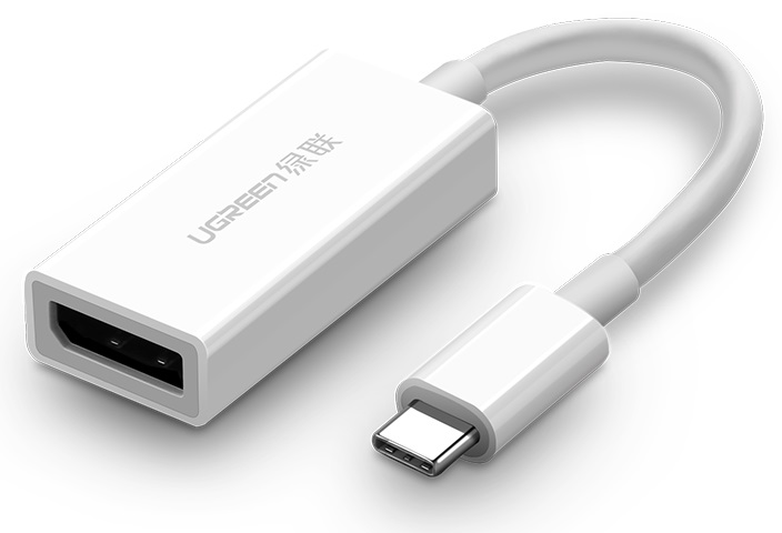 

Адаптер UGREEN 40372 USB-C to DisplayPort, белый, 40372