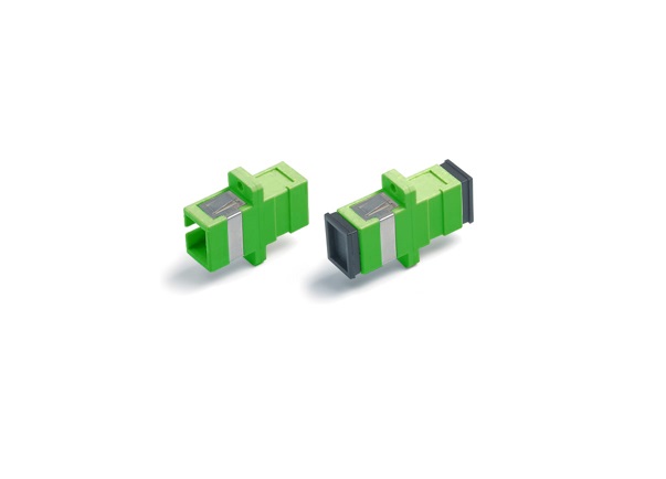 цена Адаптер проходной Hyperline FA-P11Z-SC/SC-N/BK-GN оптический SC-SC, SM, simplex, корпус пластиковый, зеленый, черные колпачки