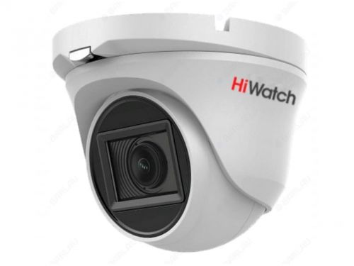 Видеокамера HiWatch DS-T203A 2Мп уличная купольная HD-TVI с EXIR-подсветкой до 30м и встроенным микр 520300₽