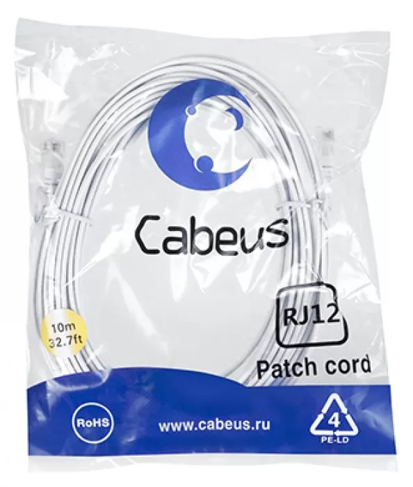 Cabeus PC-TEL-RJ12-10m