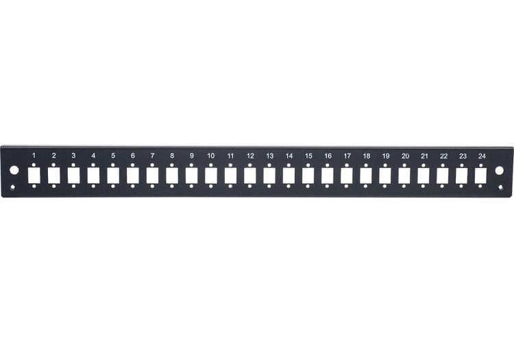 Панель Datarex DR-546045 лицевая для выдвижной оптич. полки, 24 SC Simplex/24 LC Duplex, черный цена и фото
