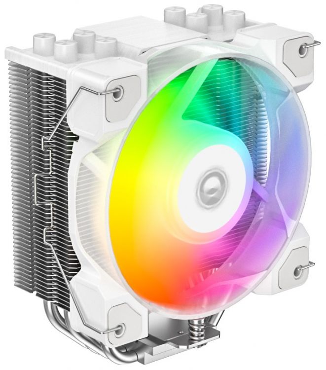 Кулер ID-Cooling SE-214-XT DF WHITE ARGB LGA115x/1200/1700/1851/AM4 (TDP 180W, 900-2000rpm, 31.5dBa, 56.5CFM, 4pin PWM ARGB)