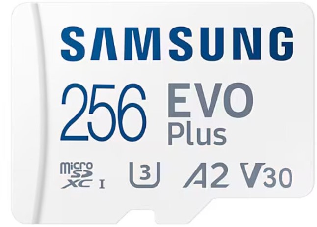 Карта памяти MicroSDXC 256GB Samsung MB-MC256SA/EU EVO PLUS, U3, V30, A2, UHS-I, Class 10, 160 MB/s